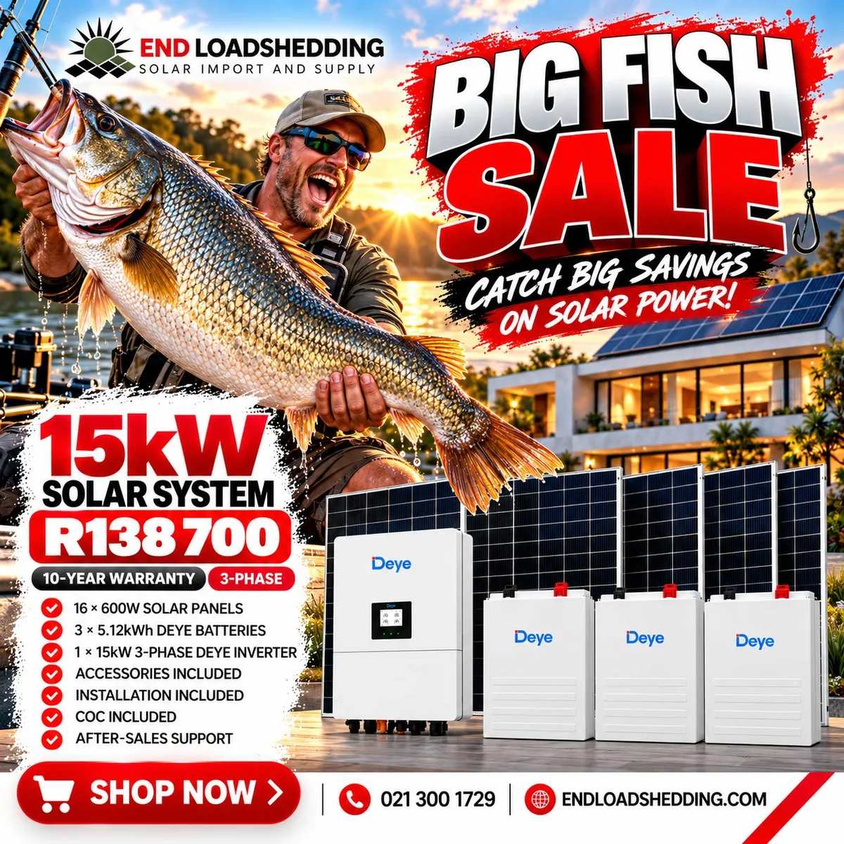 15kW Deye solar system package