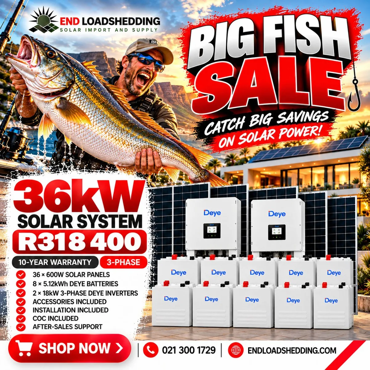 36kW Deye solar system package