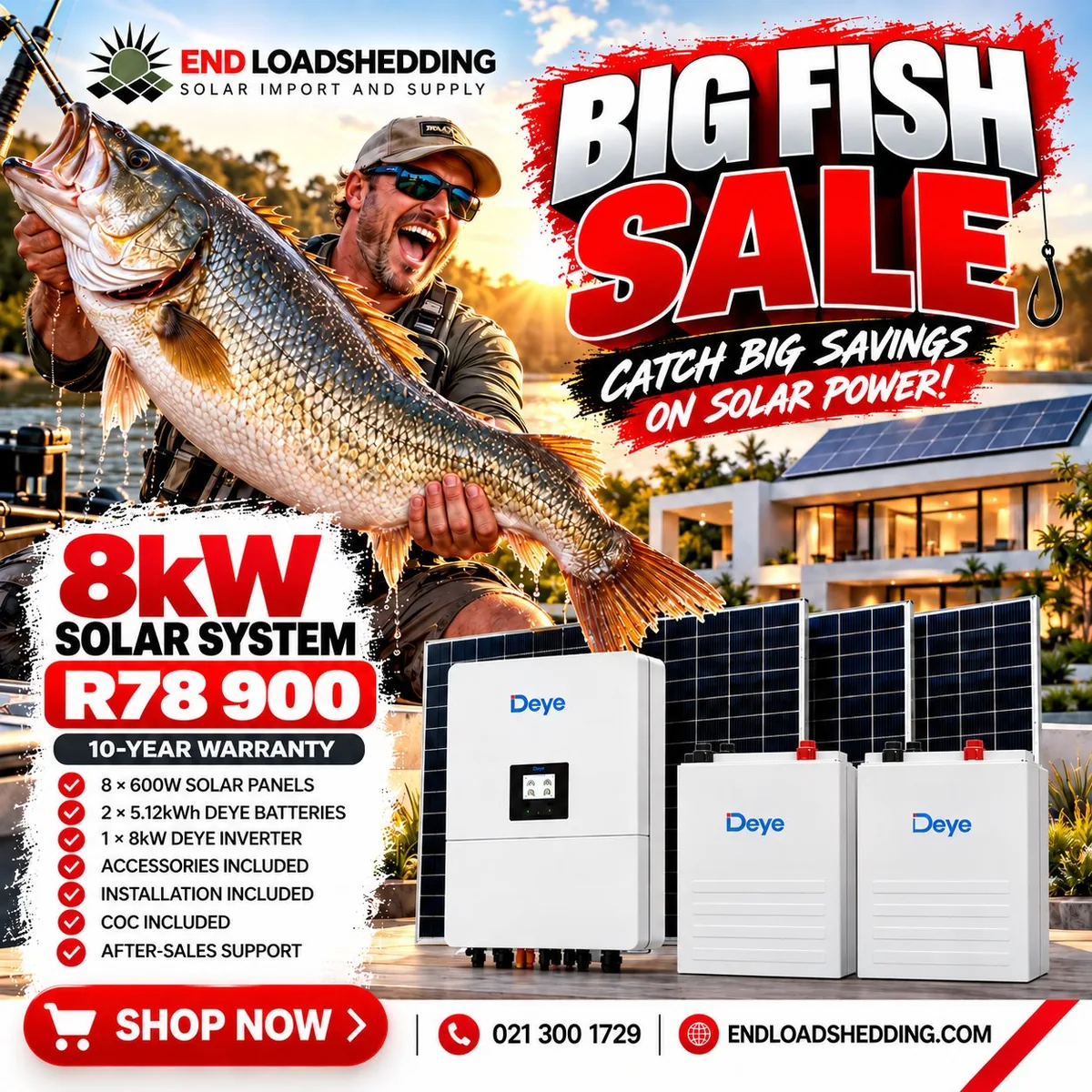 8kW Deye solar system package