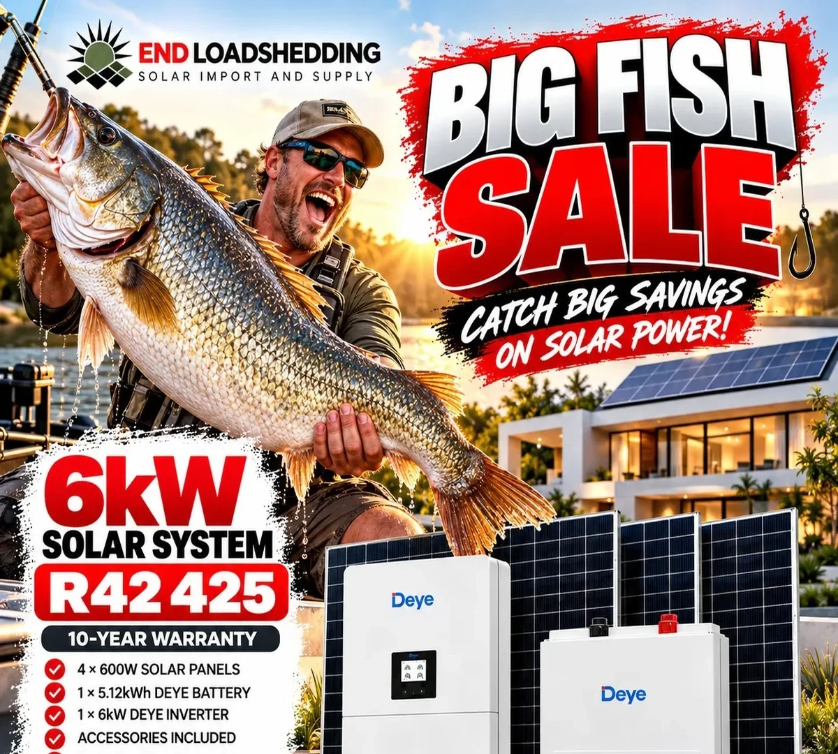 6kW Deye solar system package