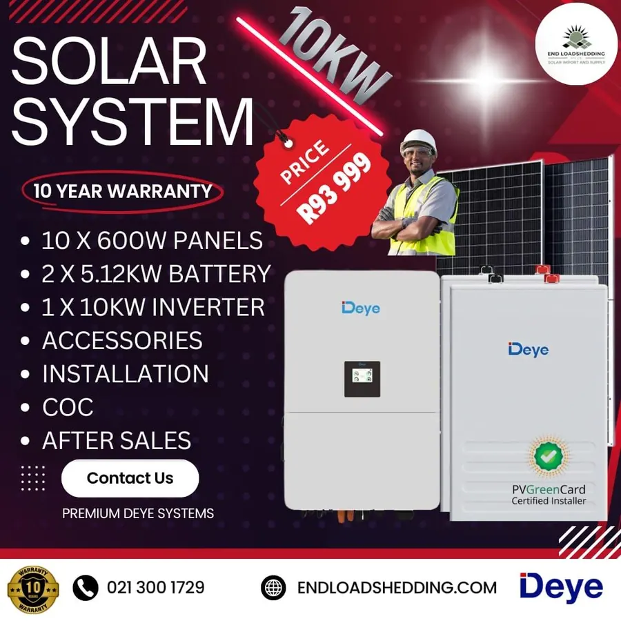 10kW Deye Solar System — R93,999