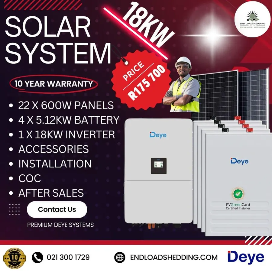 18kW Deye Solar System — R175,700