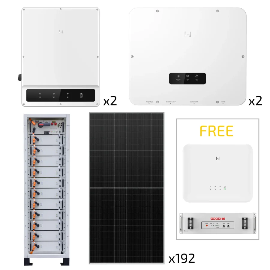 100kw GoodWe + BYD 105kwh Indoor Battery Combo
