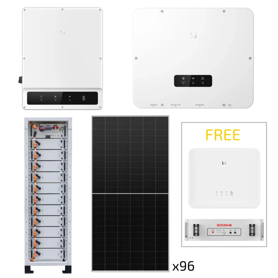 50kw GoodWe  + BYD 52kwh Indoor Battery Combo